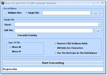 Image 0 for Excel XLS and XLSX To DBF…