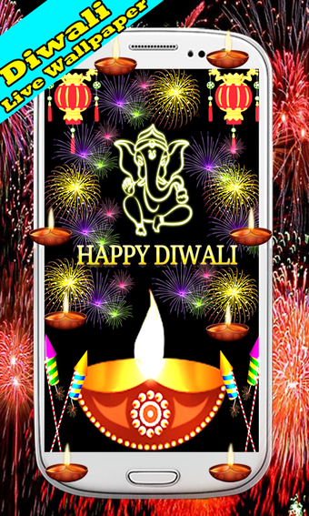 Imagen 2 para Diwali Live Wallpaper 201…