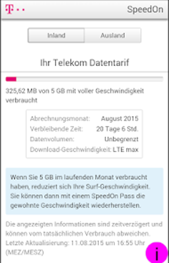 Imagen 0 para Datapass - Datenverbrauch