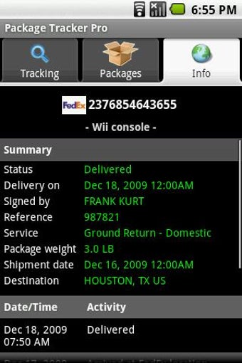 Imagen 2 para Package Tracker Pro