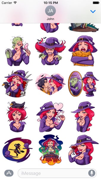 Image 1 for Halloween Witch Emoji Sti…