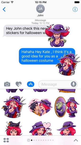 Image 0 for Halloween Witch Emoji Sti…