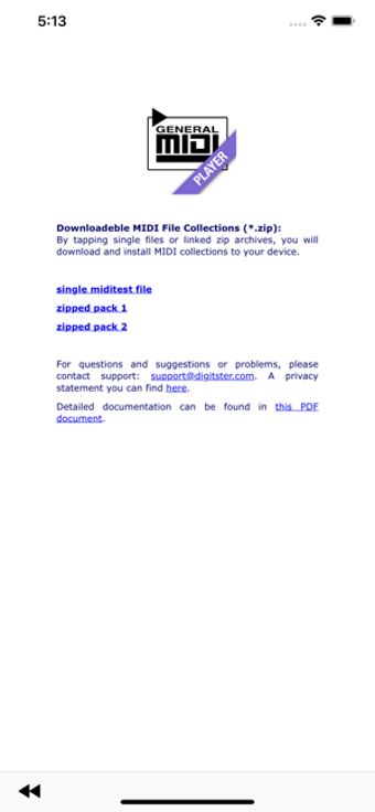 Image 1 for GM MIDI Player