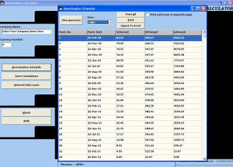 Imagen 0 para Amortisation Calculator