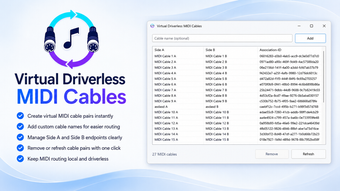 Imagen 0 para Virtual Driverless MIDI C…