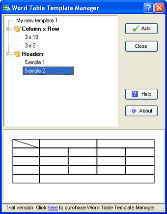 Image 0 for Table Template Manager fo…