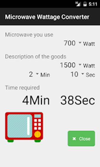 Image 2 for Microwave Wattage Convert…