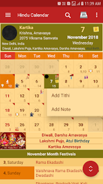 Image 0 for Hindu Calendar