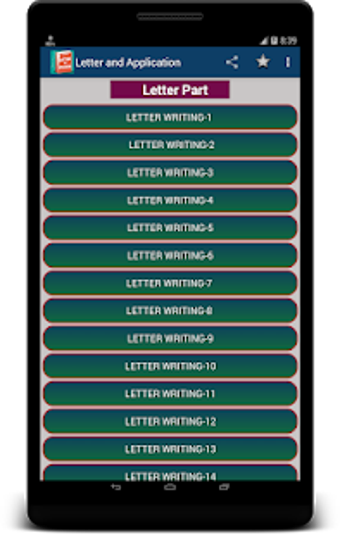 Letter & Application Writing Screen Captures 1