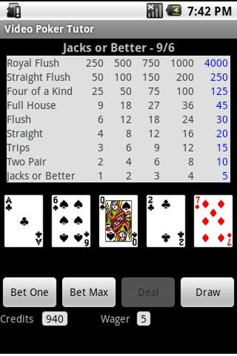 Image 1 for Video Poker Tutor