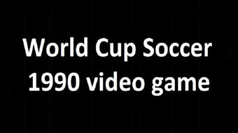 Image 1 for World Soccer Cup 1990  (V…