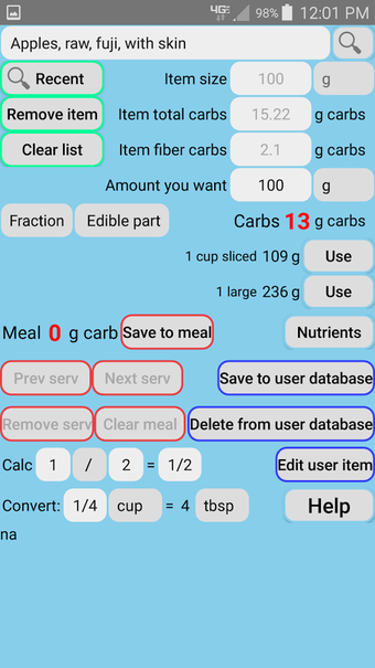Image 2 for Diabetes Carb Counter