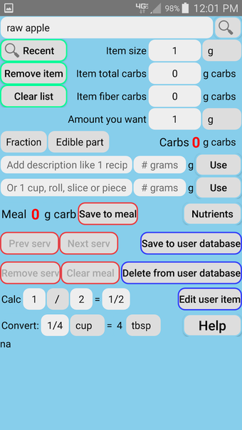 Image 2 for Diabetes Carb Counter