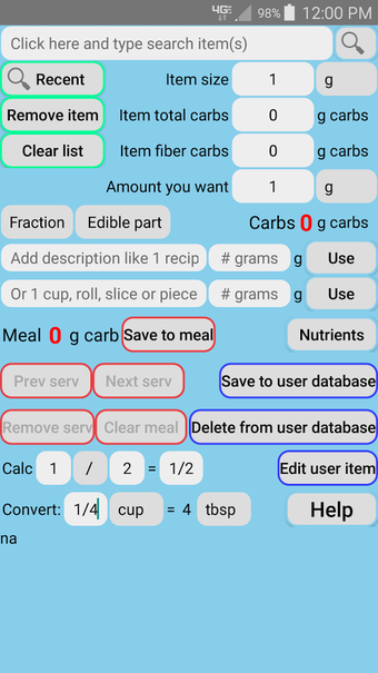 Image 1 for Diabetes Carb Counter