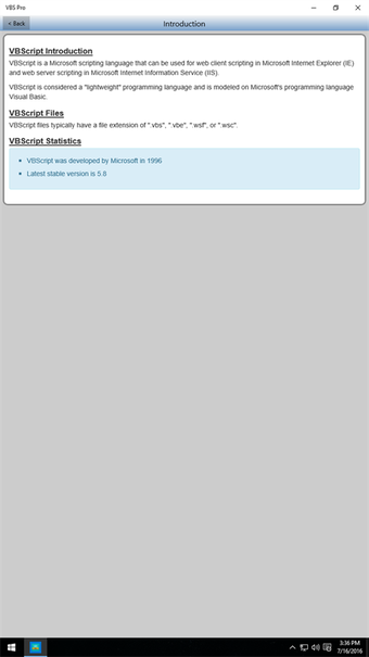 Image 0 for VBS Pro for Windows 10