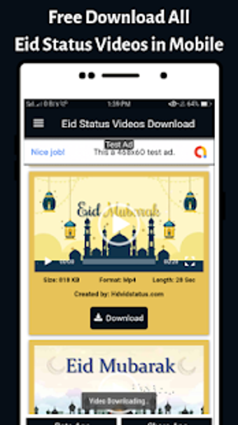 Imagen 2 para Eid Mubarak Status Videos…