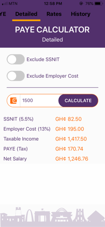 Image 1 for Ghana PAYE / SSNIT Calcul…