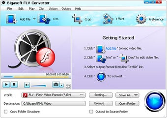 Image 0 for Bigasoft FLV Converter