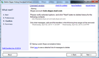 Image 0 for Delete Skype History