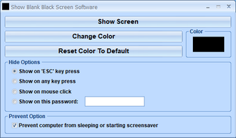 Image 0 for Show Blank Black Screen S…