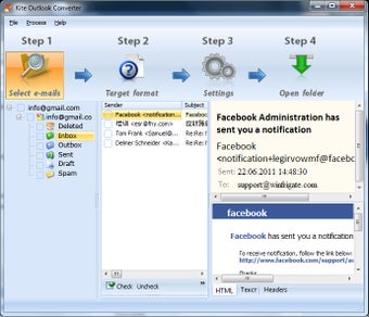 Image 0 for Kite Outlook Converter