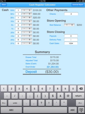 Image 0 for Cash Register Calculator