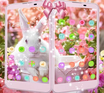 Imagen 1 para Cute bunny Theme happy ea…