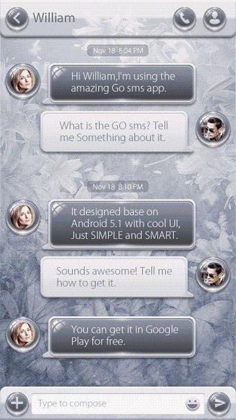 Imagen 0 para GO SMS PRO 55 GREY THEME