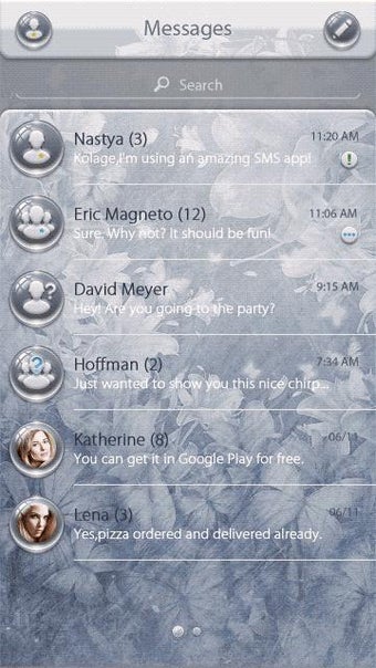 Imagen 1 para GO SMS PRO 55 GREY THEME