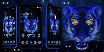Image 1 for Ice Angry Tiger 3D Theme
