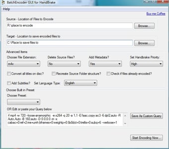 Image 0 for BatchEncoder for Handbrak…