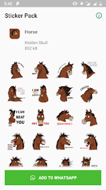 Image 2 for Horse Emoji for WASticker…