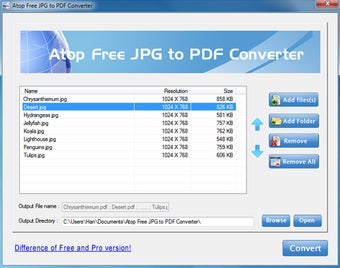 Image 0 for Atop Free JPG to PDF Conv…