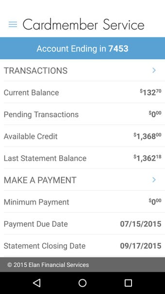 Imagen 1 para Elan Credit Card