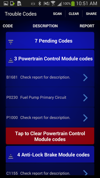 Image 1 for BlueDriver OBD2 Scan Tool