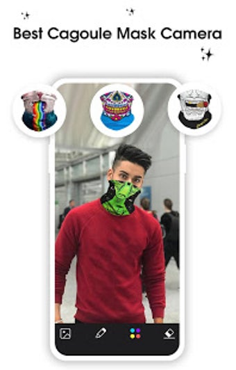 Image 1 for Cagoule Mask Half Face - …