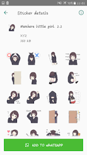 Imagen 1 para Menhera-chan WAStickerApp…