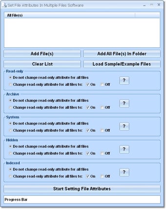Image 0 for Set File Attributes In Mu…