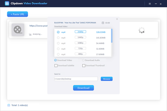 ClipDown Video Downloader for Windows - Free download and software 