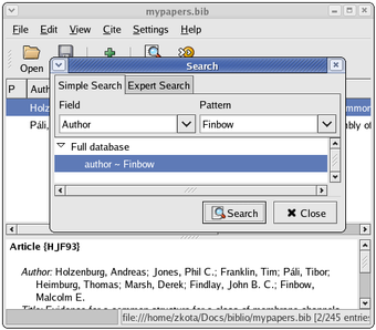 Image 1 for Pybliographer for Linux