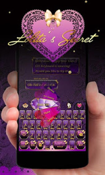 Image 1 for Lolita GO Keyboard theme