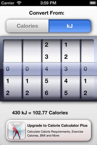 Image 0 for kJ to Calories