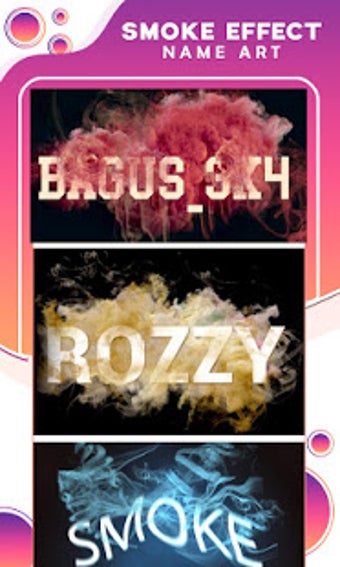 Image 3 for Smoke Effect Name Art