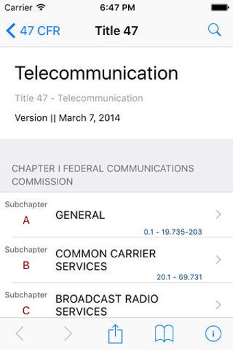Imagen 0 para 47 CFR - Telecommunicatio…