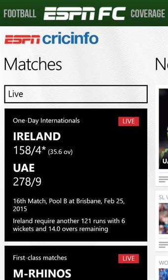 Image 0 for ESPNcricinfo for Windows …