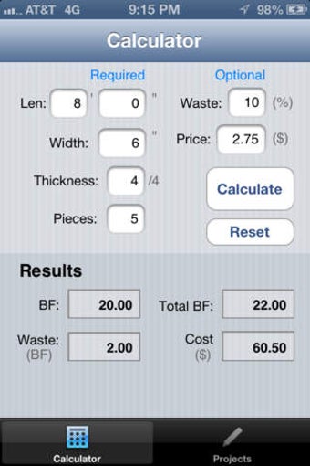 Imagen 0 para Board Feet Easy Calculato…