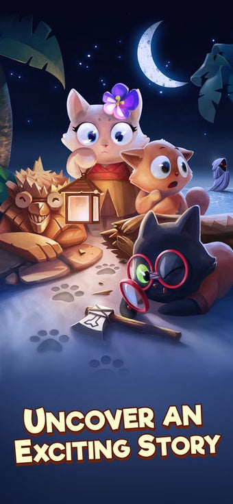 Imagen 1 para Tropicats: Match 3 Puzzle…