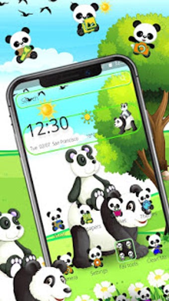 Image 0 for Cute Forest Panda Theme