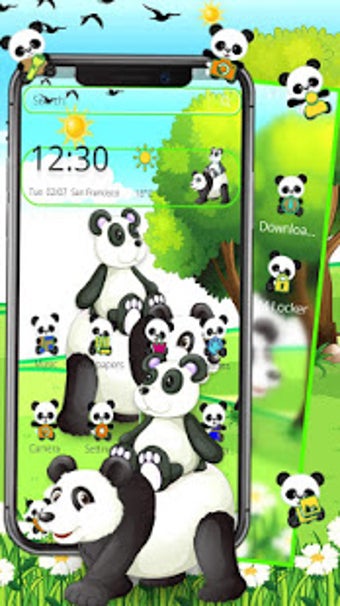 Image 1 for Cute Forest Panda Theme