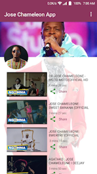 Image 0 for Jose Chameleon Music App …